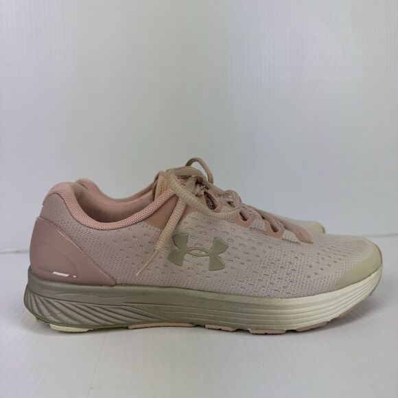 Under Armour Size 9 Bandit 4 Pink Grey Running Sneakers Shoes 3020357 - Picture 2 of 13